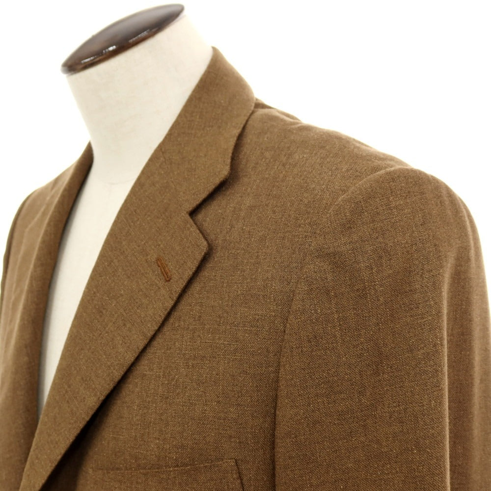 【中古】キートン Kiton シルクモヘヤ テーラードジャケット カーキブラウン【 50 】【 状態ランクA 】【 メンズ 】 []
