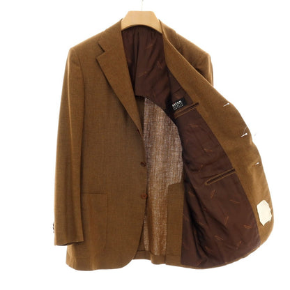 【中古】キートン Kiton シルクモヘヤ テーラードジャケット カーキブラウン【 50 】【 状態ランクA 】【 メンズ 】 []