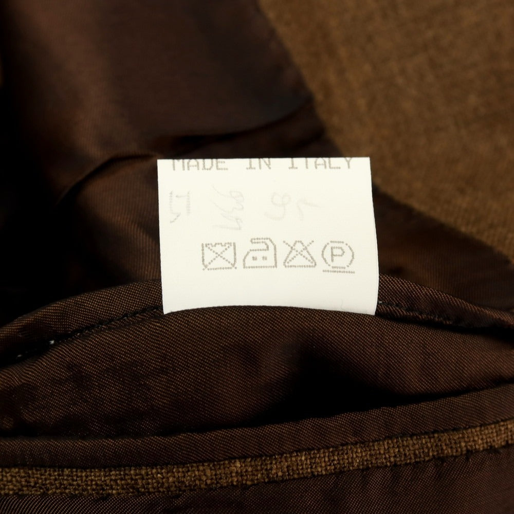 【中古】キートン Kiton シルクモヘヤ テーラードジャケット カーキブラウン【 50 】【 状態ランクA 】【 メンズ 】 []