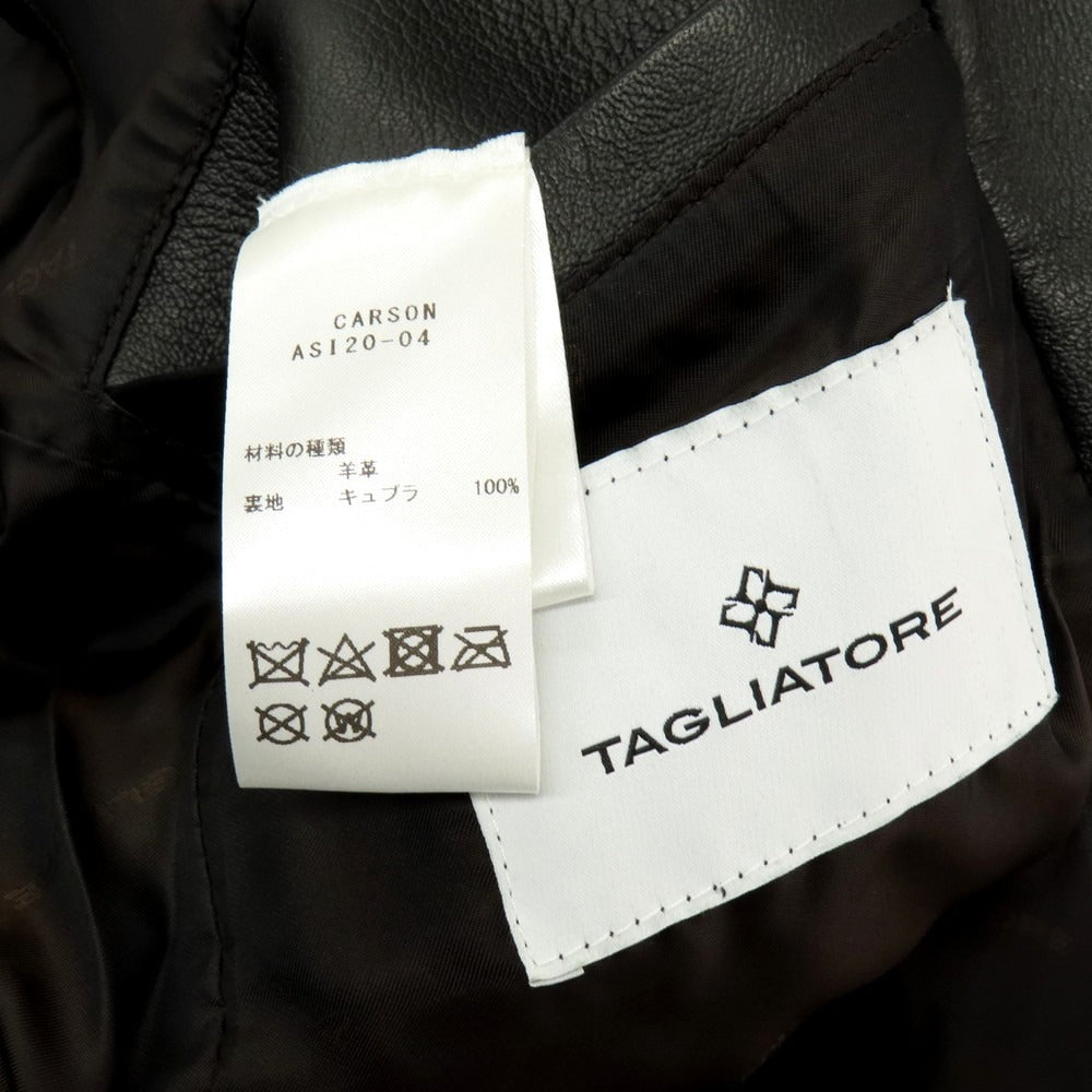 【中古】タリアトーレ TAGLIATORE ラムレザー カジュアルジャケット ブラック【 46 】【 状態ランクB 】【 メンズ 】