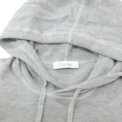 【中古】クルチアーニ CRUCIANI コットン プルオーバー ニットパーカー グレー【サイズ48】【 状態ランクB 】【 メンズ 】