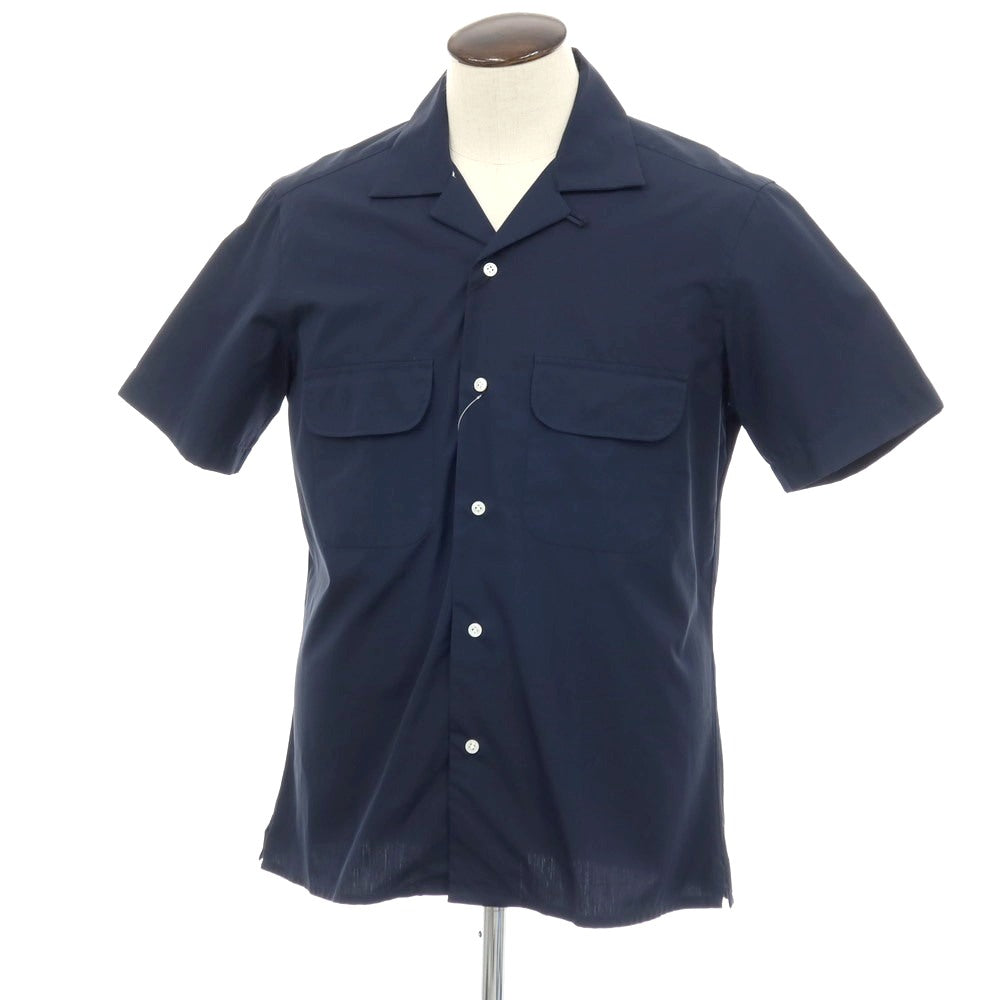 【中古】バルバ BARBA コットン オープンカラー 半袖シャツ ネイビー【サイズ41】【 状態ランクA 】【 メンズ 】