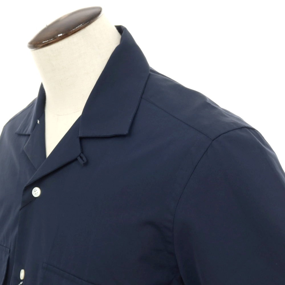 【中古】バルバ BARBA コットン オープンカラー 半袖シャツ ネイビー【サイズ41】【 状態ランクA 】【 メンズ 】