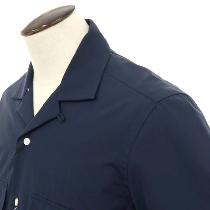 【中古】バルバ BARBA コットン オープンカラー 半袖シャツ ネイビー【サイズ41】【 状態ランクA 】【 メンズ 】