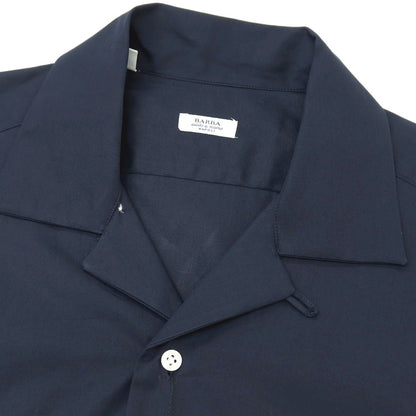 【中古】バルバ BARBA コットン オープンカラー 半袖シャツ ネイビー【サイズ41】【 状態ランクA 】【 メンズ 】