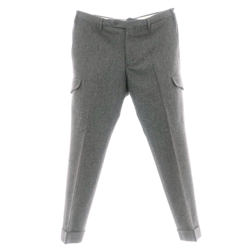 【中古】インコテックス INCOTEX SUPER100‘S ウール カーゴスラックスパンツ グレー【 48 】【 状態ランクB 】【 メンズ 】