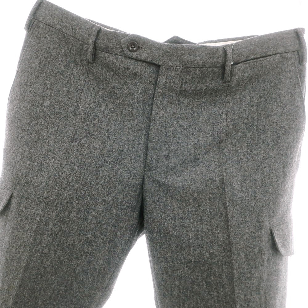【中古】インコテックス INCOTEX SUPER100‘S ウール カーゴスラックスパンツ グレー【 48 】【 状態ランクB 】【 メンズ 】