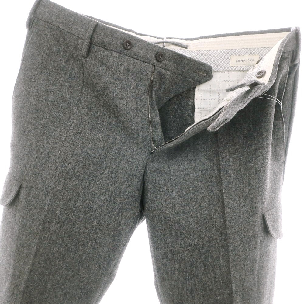 【中古】インコテックス INCOTEX SUPER100‘S ウール カーゴスラックスパンツ グレー【 48 】【 状態ランクB 】【 メンズ 】