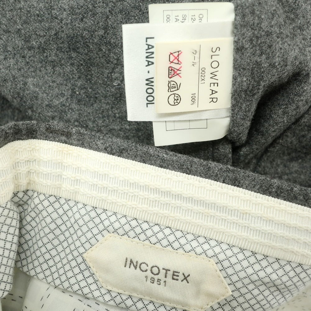 【中古】インコテックス INCOTEX SUPER100‘S ウール カーゴスラックスパンツ グレー【 48 】【 状態ランクB 】【 メンズ 】