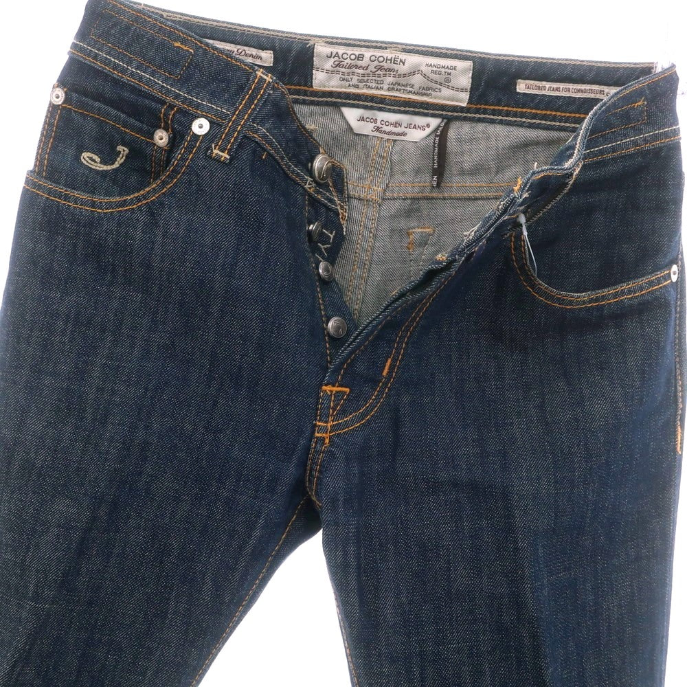 【中古】ヤコブコーエン JACOB COHEN J623 コットン デニムパンツ ジーンズ ネイビー【 30 】【 状態ランクC 】【 メンズ 】