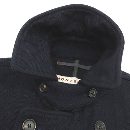 【中古】モンテドーロ Montedoro ウールコットン ダブルブレストコート ネイビー【 48 】【 状態ランクC 】【 メンズ 】