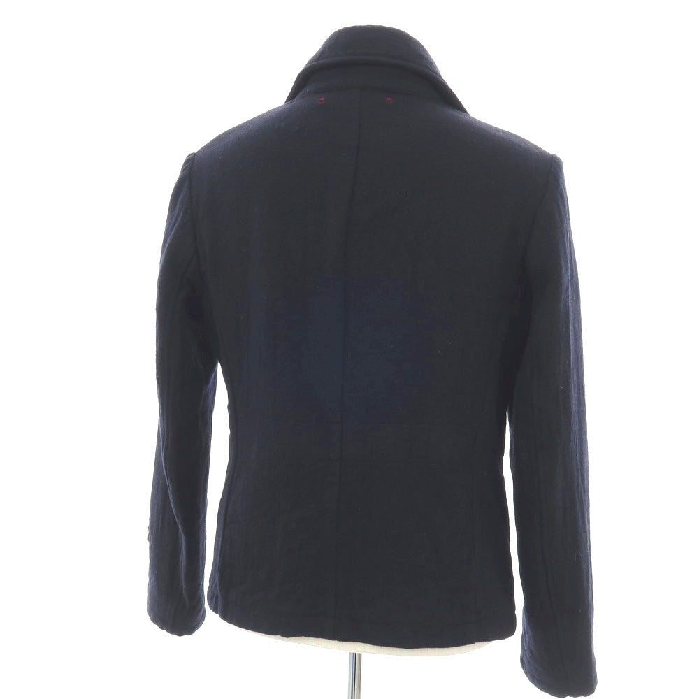 【中古】モンテドーロ Montedoro ウールコットン ダブルブレストコート ネイビー【 48 】【 状態ランクC 】【 メンズ 】