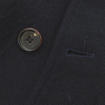 【中古】モンテドーロ Montedoro ウールコットン ダブルブレストコート ネイビー【 48 】【 状態ランクC 】【 メンズ 】