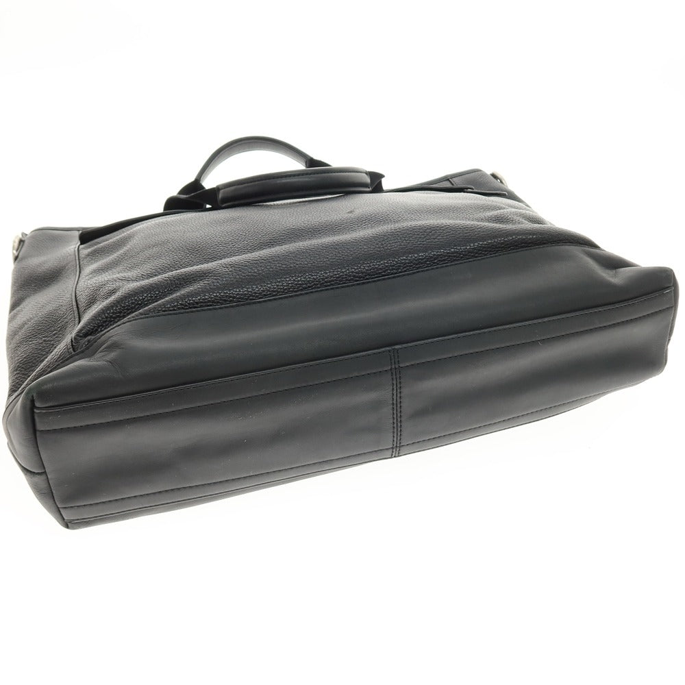 【中古】コーチ COACH レザー トートバッグ ブラック【 状態ランクC 】【 メンズ 】