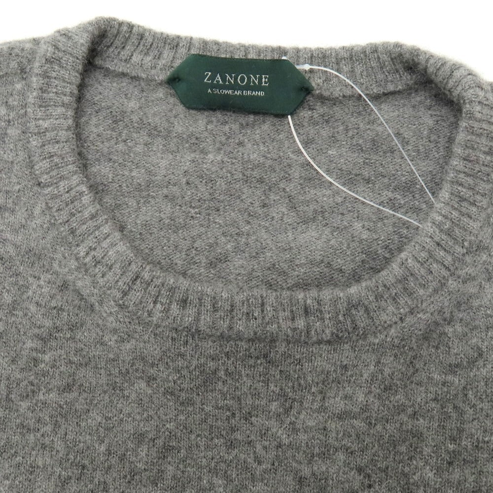 【中古】ザノーネ ZANONE ウールアンゴラ クルーネック プルオーバーニット グレー【 46 】【 状態ランクB 】【 メンズ 】