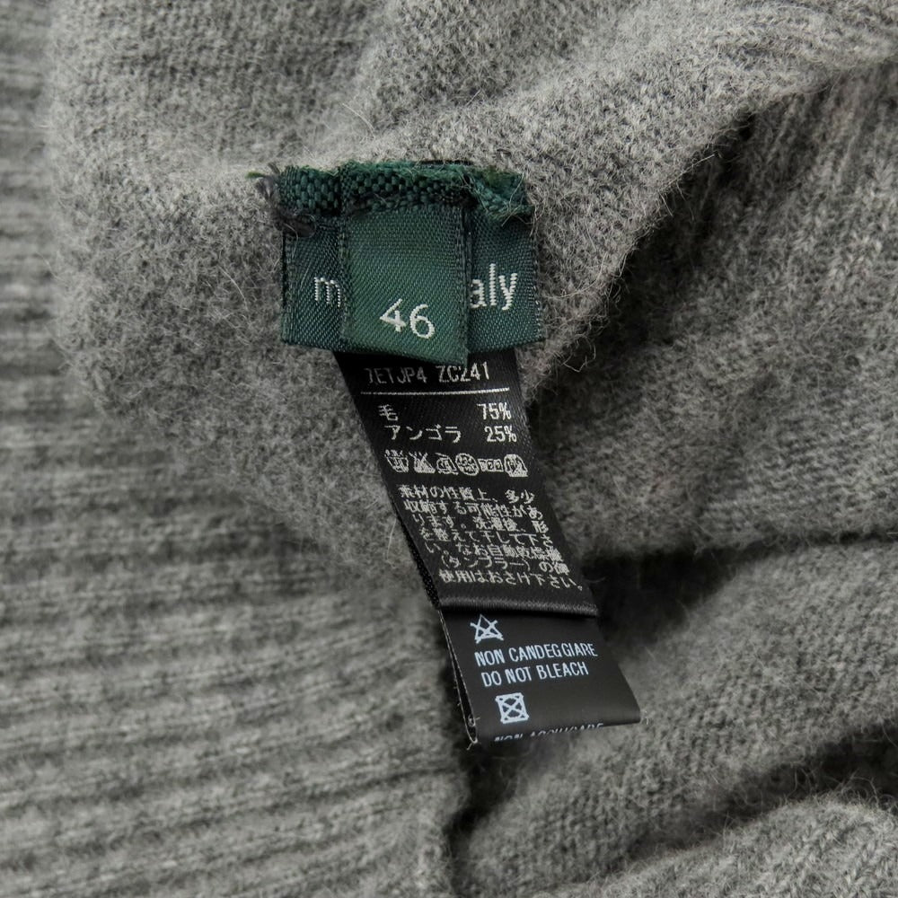 【中古】ザノーネ ZANONE ウールアンゴラ クルーネック プルオーバーニット グレー【 46 】【 状態ランクB 】【 メンズ 】