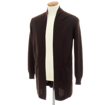 【中古】グランサッソ GRAN SASSO ハイゲージ ウール カーディガン ダークブラウン【 46 】【 状態ランクA 】【 メンズ 】