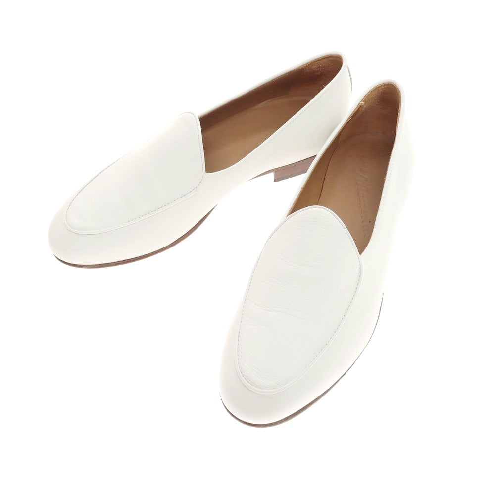 【中古】イルモカシーノ IL MOCASSINO ベルジャンシューズ ローファー ホワイト【 40 1/2 】【 状態ランクB 】【 メンズ 】