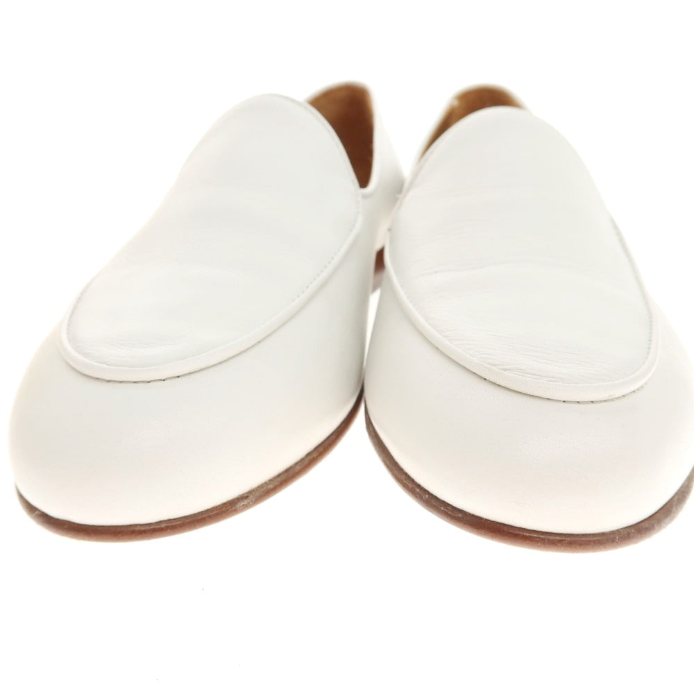 【中古】イルモカシーノ IL MOCASSINO ベルジャンシューズ ローファー ホワイト【 40 1/2 】【 状態ランクB 】【 メンズ 】