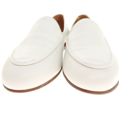 【中古】イルモカシーノ IL MOCASSINO ベルジャンシューズ ローファー ホワイト【 40 1/2 】【 状態ランクB 】【 メンズ 】