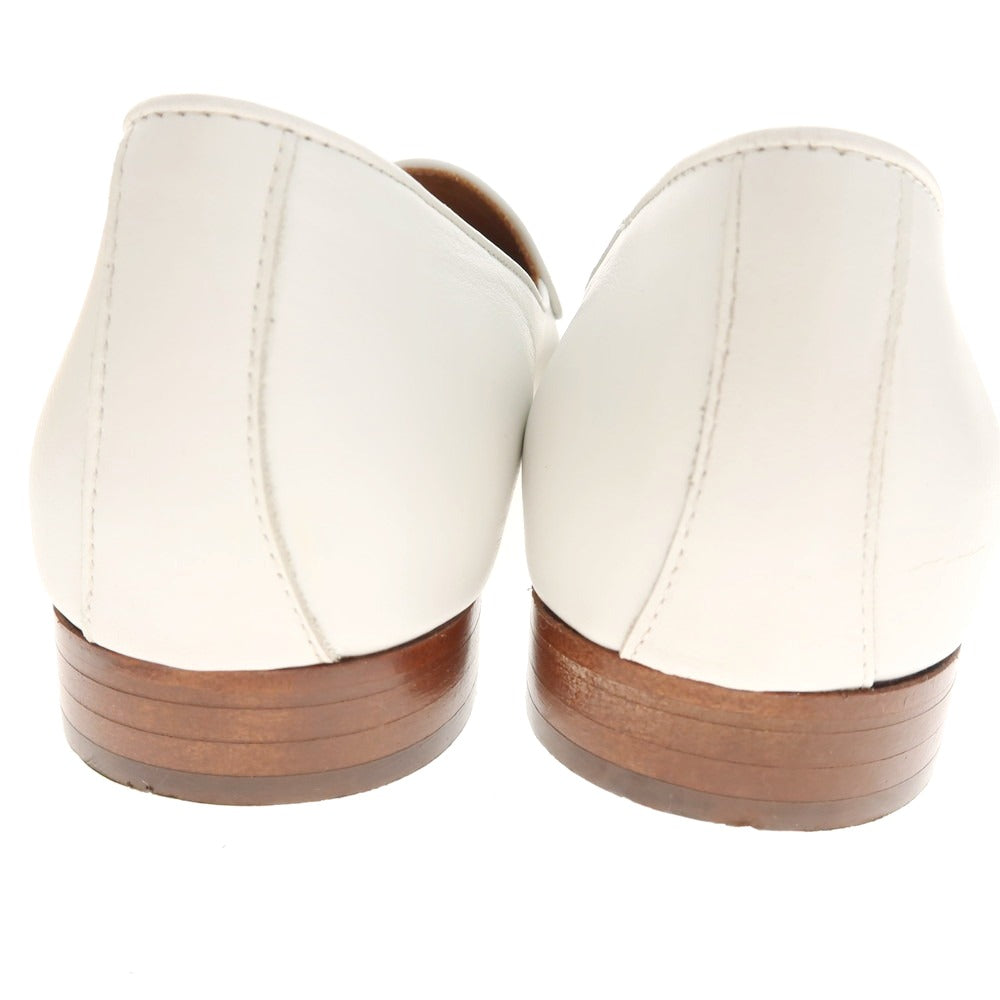 【中古】イルモカシーノ IL MOCASSINO ベルジャンシューズ ローファー ホワイト【 40 1/2 】【 状態ランクB 】【 メンズ 】