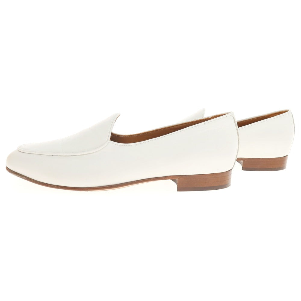 【中古】イルモカシーノ IL MOCASSINO ベルジャンシューズ ローファー ホワイト【 40 1/2 】【 状態ランクB 】【 メンズ 】