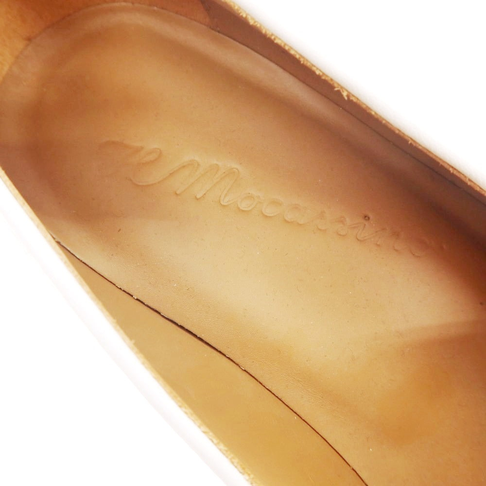 【中古】イルモカシーノ IL MOCASSINO ベルジャンシューズ ローファー ホワイト【 40 1/2 】【 状態ランクB 】【 メンズ 】