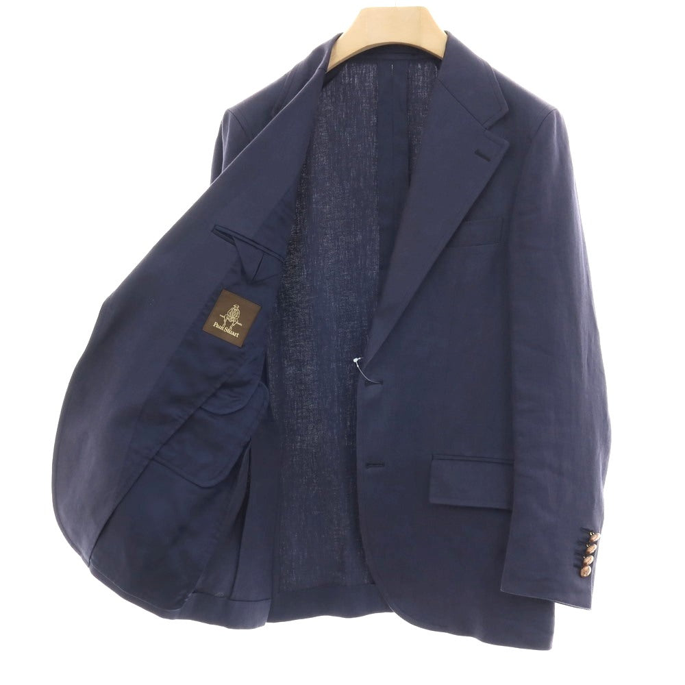 【中古】ポールスチュアート PAUL STUART リネン 2B テーラードジャケット ネイビー【サイズ46】【 状態ランクC 】【 メンズ 】