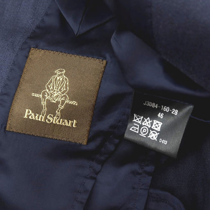 【中古】ポールスチュアート PAUL STUART リネン 2B テーラードジャケット ネイビー【サイズ46】【 状態ランクC 】【 メンズ 】