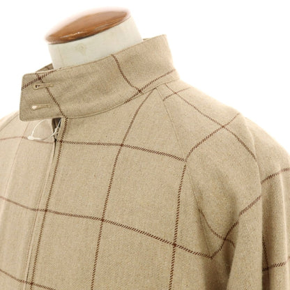 【中古】インバーティア INVERTERE コットンシルクウール ウィンドウペーンチェック スイングトップ ベージュ【 38 】【 状態ランクB 】【 メンズ 】