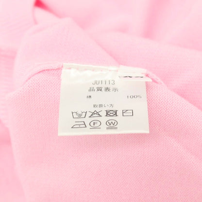 【中古】クルチアーニ CRUCIANI ハイゲージ コットン クルーネック 半袖 プルオーバーニット ピンク【サイズ44】【 状態ランクB 】【 メンズ 】