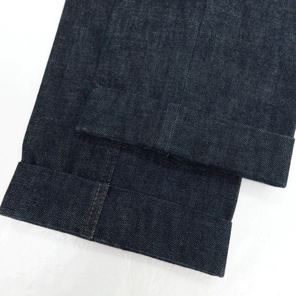 【中古】イガラシトラウザーズ 五十嵐 IGARASHI TROUSERS デニム ツープリーツ カジュアルスラックスパンツ ネイビー【 表記なし（XS位） 】【 状態ランクB 】【 メンズ 】