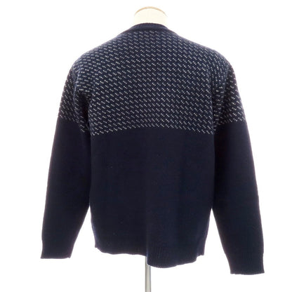 【中古】ウールリッチ WOOLRICH ミドルゲージ ウール クルーネック プルオーバーニット ネイビー【 M 】【 状態ランクB 】【 メンズ 】