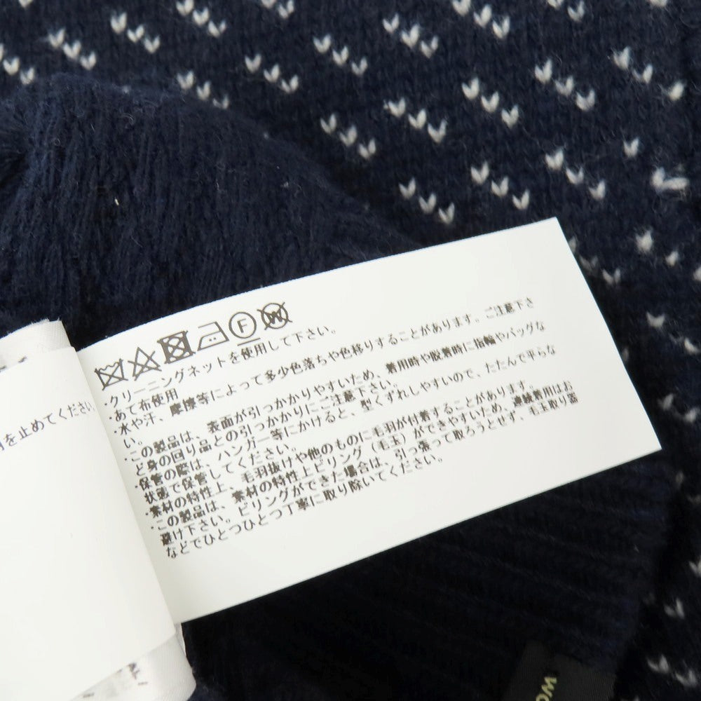【中古】ウールリッチ WOOLRICH ミドルゲージ ウール クルーネック プルオーバーニット ネイビー【 サイズM 】【 状態ランクB 】【 メンズ 】 [APD]