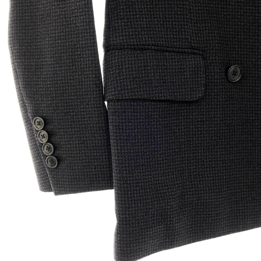 【中古】ラルディーニ LARDINI ウール ダブルスーツ チャコールグレーxブラック【サイズ42】【 状態ランクD 】【 メンズ 】