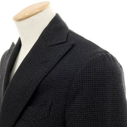 【中古】ラルディーニ LARDINI ウール ダブルスーツ チャコールグレーxブラック【サイズ42】【 状態ランクD 】【 メンズ 】