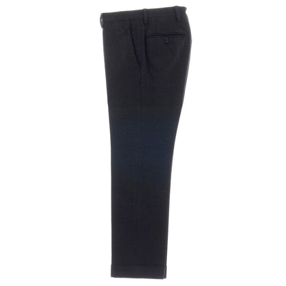 【中古】ラルディーニ LARDINI ウール ダブルスーツ チャコールグレーxブラック【サイズ42】【 状態ランクD 】【 メンズ 】