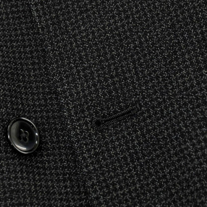 【中古】ラルディーニ LARDINI ウール ダブルスーツ チャコールグレーxブラック【サイズ42】【 状態ランクD 】【 メンズ 】