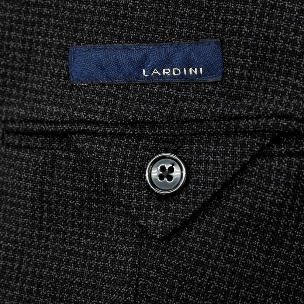 中古】ラルディーニ LARDINI ウール ダブルスーツ チャコールグレーx