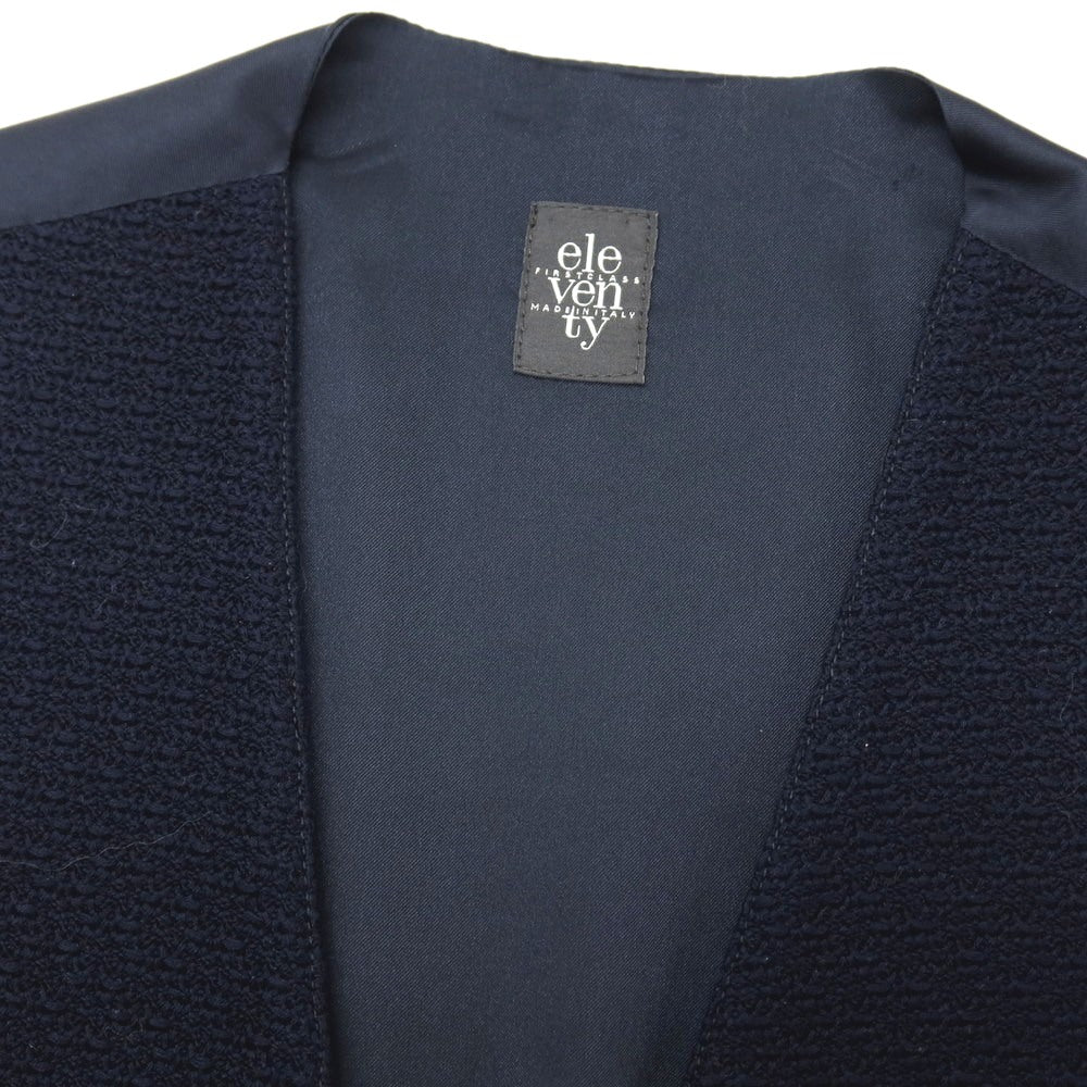 【中古】イレブンティ eleventy コットン ドレス系ジレ ベスト ネイビー【サイズ44】【 状態ランクB 】【 メンズ 】