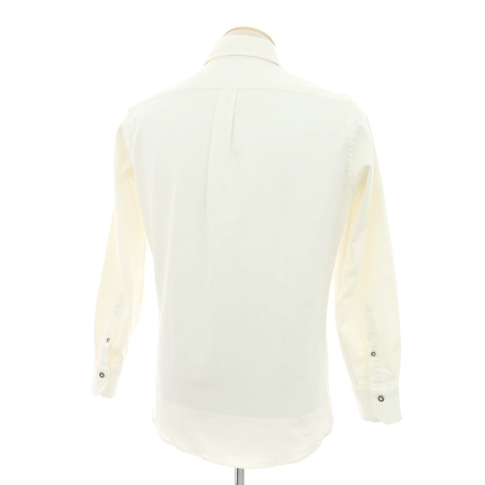 【中古】ジャンネット giannetto WASHING DIVISION コットン レギュラーカラー カジュアルシャツ オフホワイト【 サイズXS 】【 状態ランクC 】【 メンズ 】 [APD]