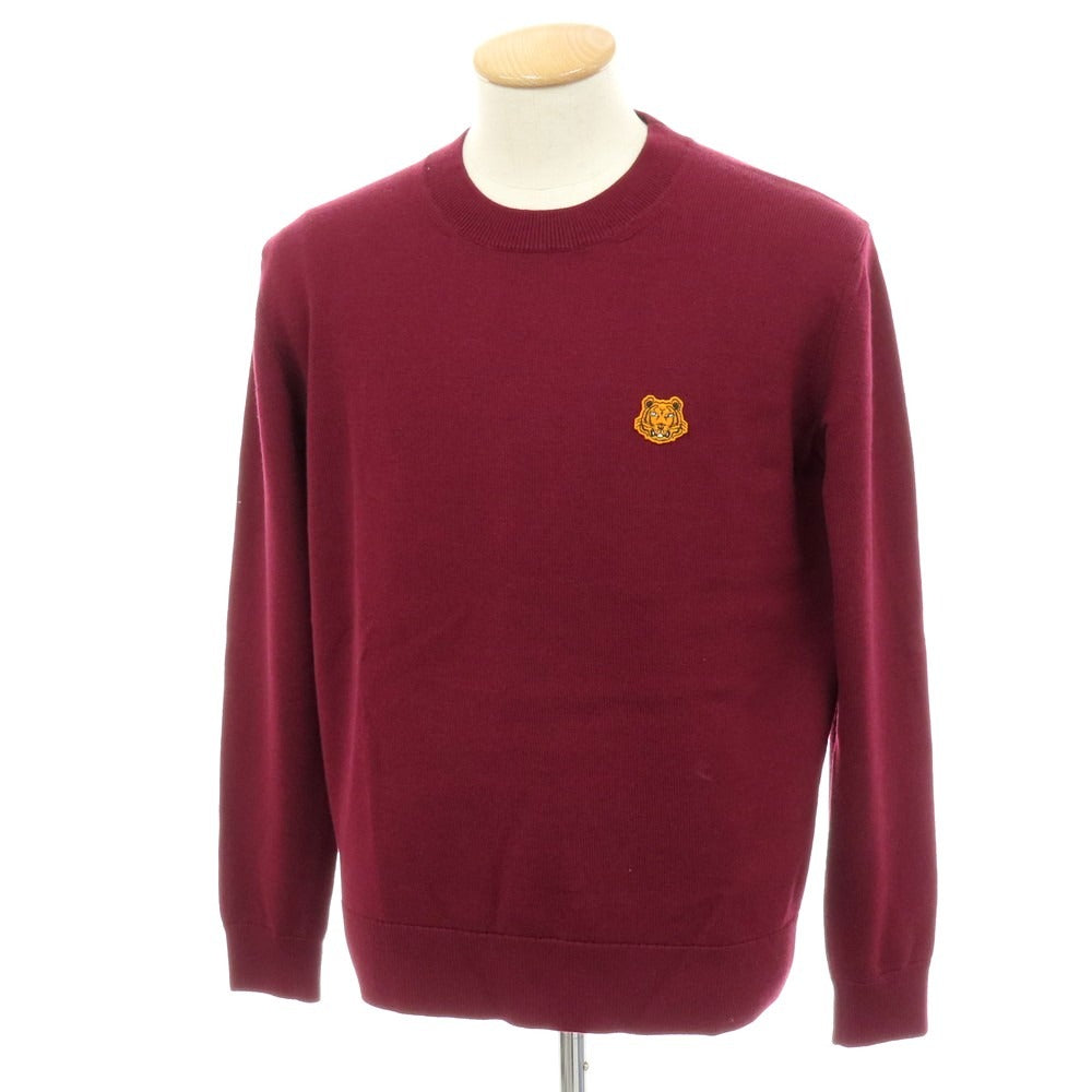 【中古】ケンゾー KENZO ウール クルーネック プルオーバーニット ボルドー【 S 】【 状態ランクB 】【 メンズ 】