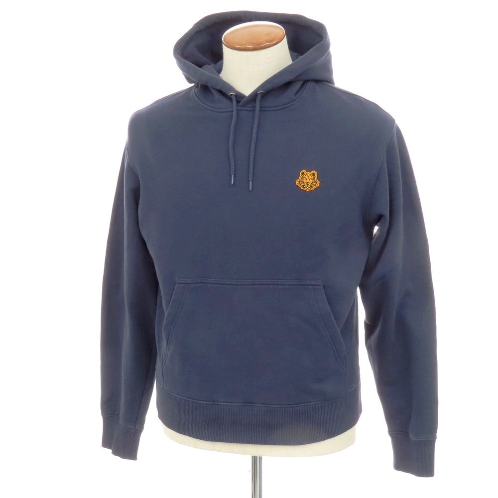 【中古】ケンゾー KENZO ストレッチ コットン プルオーバー パーカー ネイビー【 サイズXS 】【 状態ランクC 】【 メンズ 】 [BPD]