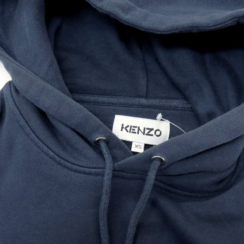 【中古】ケンゾー KENZO ストレッチ コットン プルオーバー パーカー ネイビー【 サイズXS 】【 状態ランクC 】【 メンズ 】 [BPD]