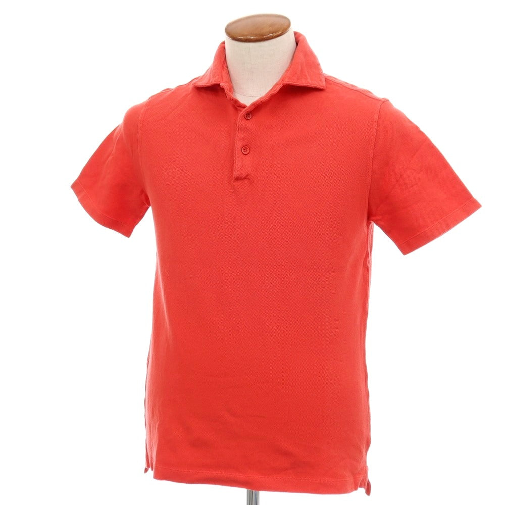 【中古】クルチアーニ CRUCIANI コットン 鹿の子 半袖ポロシャツ レッド【サイズ46】【 状態ランクC 】【 メンズ 】
