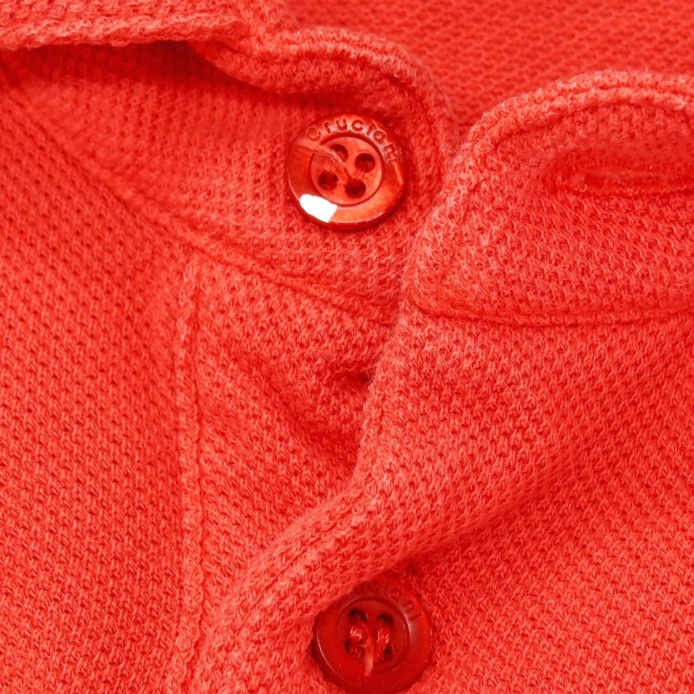 【中古】クルチアーニ CRUCIANI コットン 鹿の子 半袖ポロシャツ レッド【サイズ46】【 状態ランクC 】【 メンズ 】