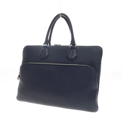 【中古】バリー BALLY レザー ブリーフケース ライトネイビー【 状態ランクA 】【 メンズ 】