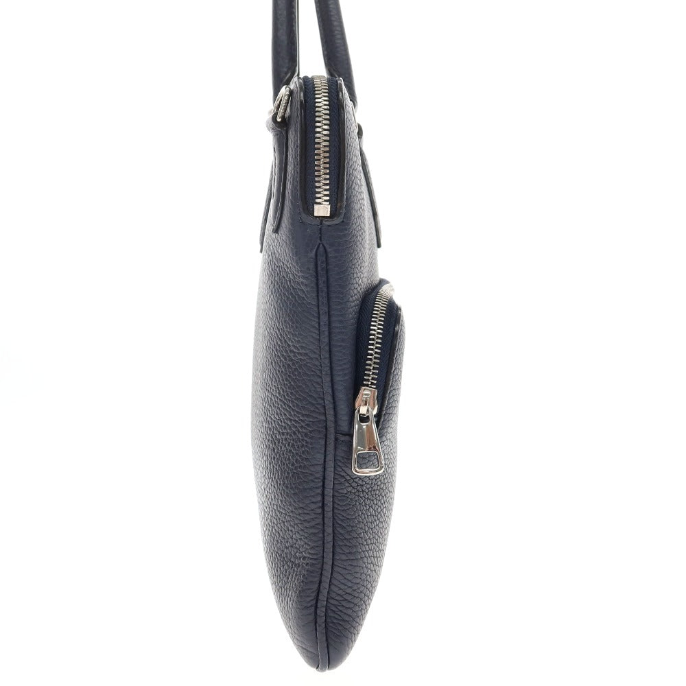 【中古】バリー BALLY レザー ブリーフケース ライトネイビー【 状態ランクA 】【 メンズ 】