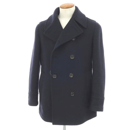 【中古】ロイヤルロウ ROYAL ROW ウールナイロン ピーコート ネイビー【 46 】【 状態ランクB 】【 メンズ 】