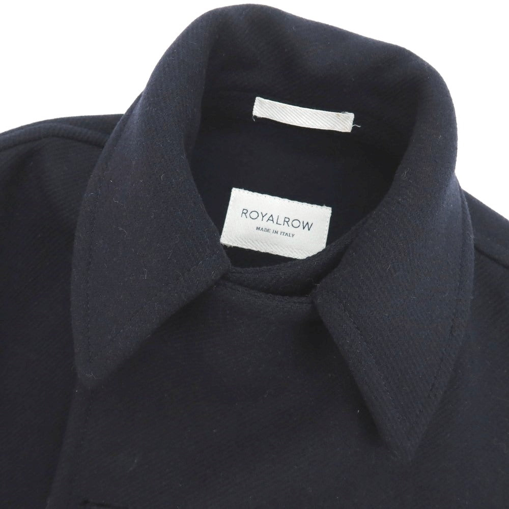 【中古】ロイヤルロウ ROYAL ROW ウールナイロン ピーコート ネイビー【 46 】【 状態ランクB 】【 メンズ 】